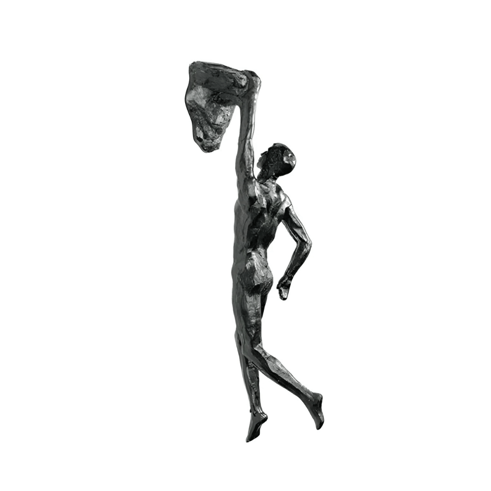 Athlete Rock Climbing Man Resin Statue