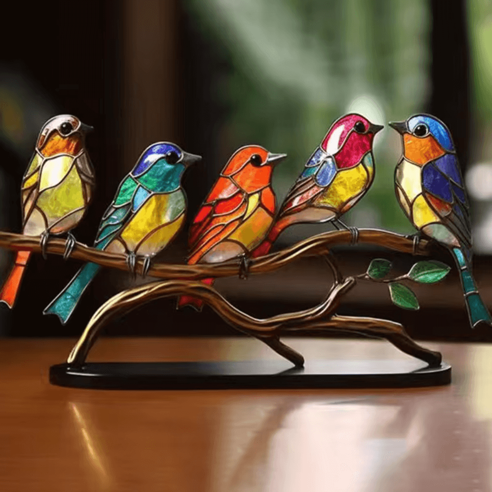 Stained Acrylic Birds