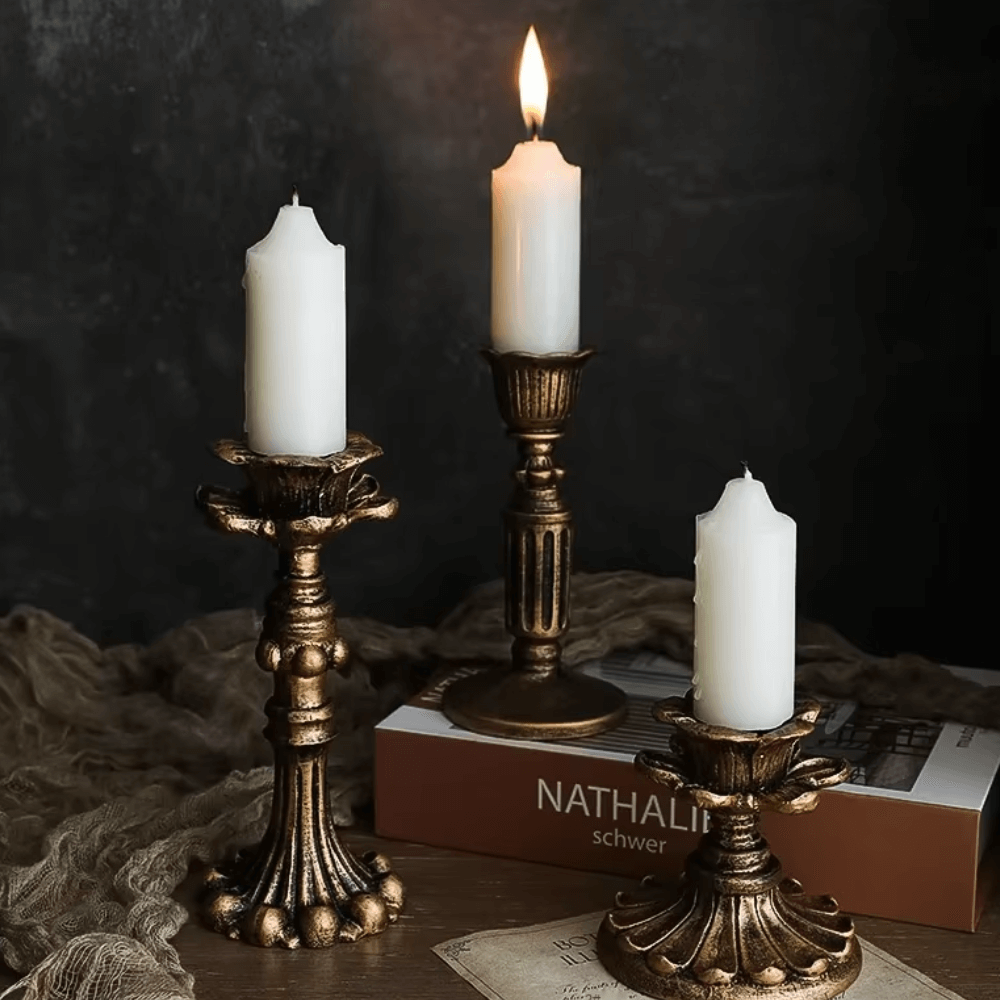 Antique Candlestick Resin