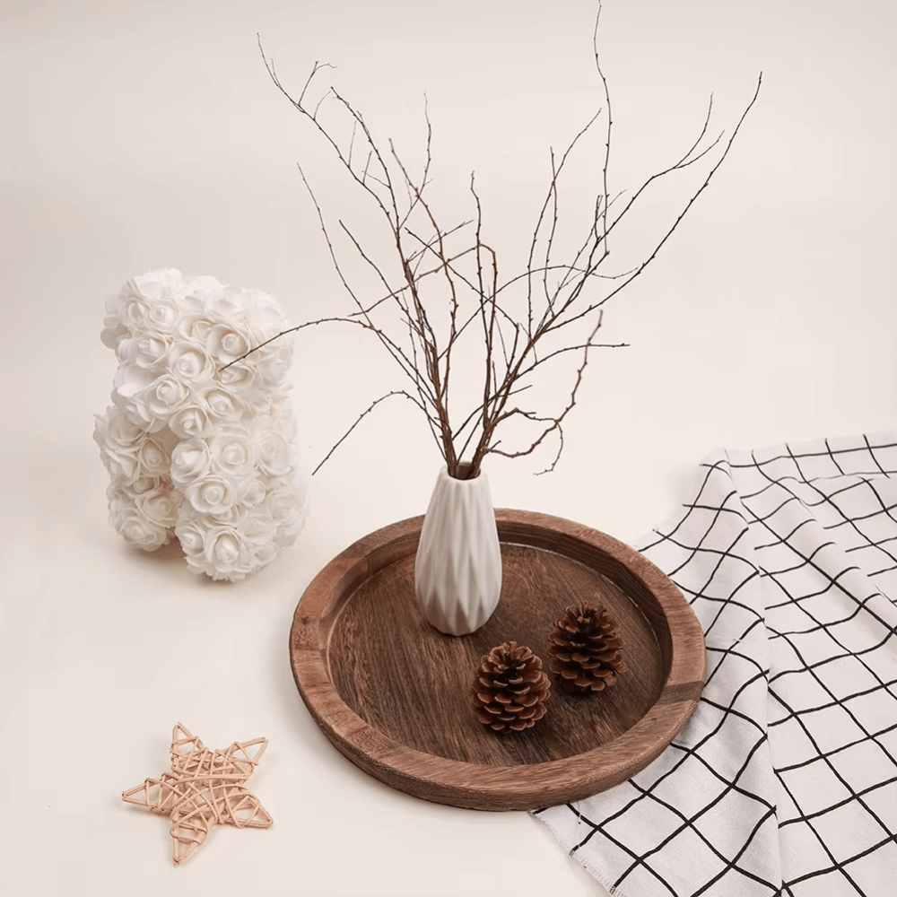 Wood Round Cup Plate