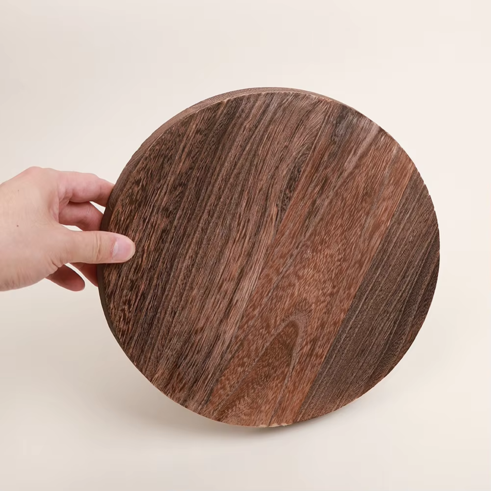 Wood Round Cup Plate