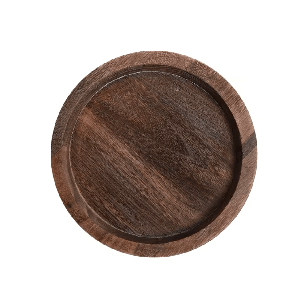 Wood Round Cup Plate