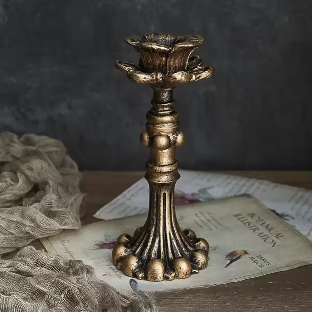 Antique Candlestick Resin