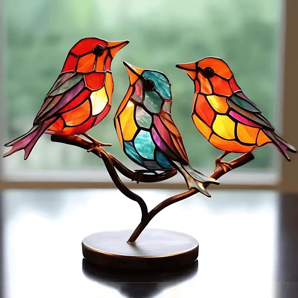 Stained Acrylic Birds