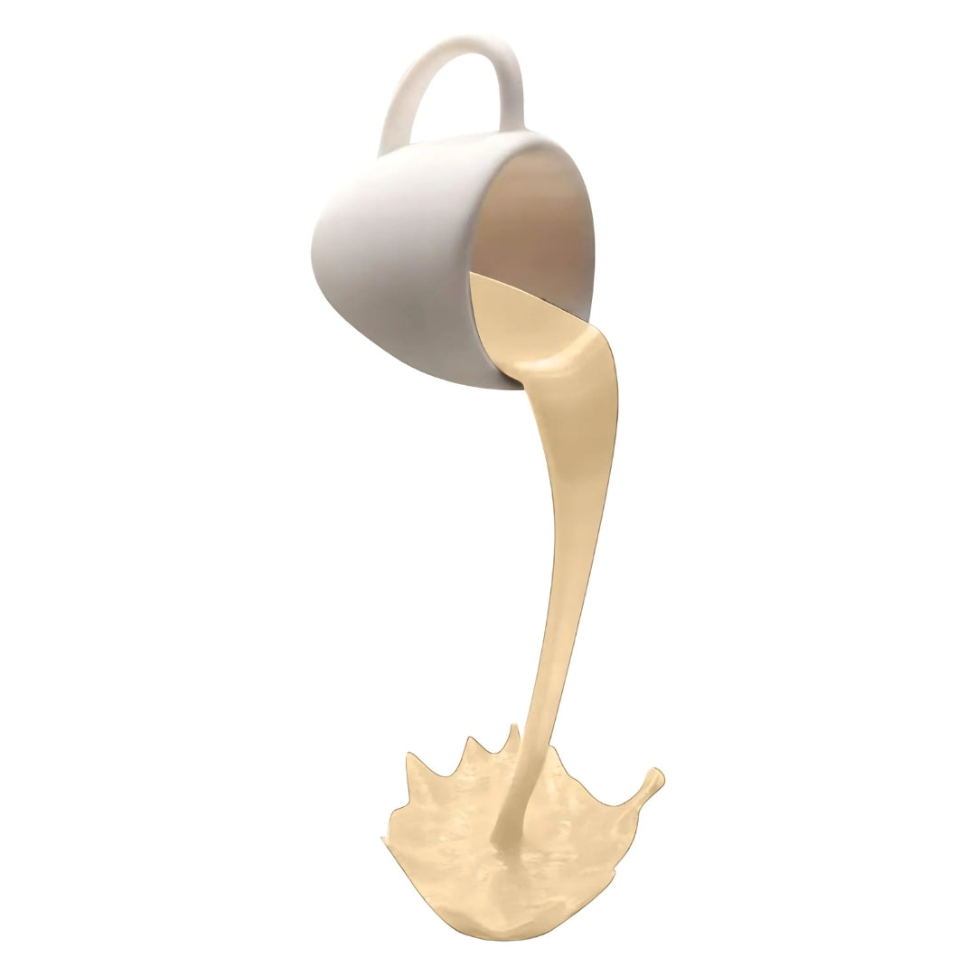 Floating Spilling Coffee Cup Sculpture